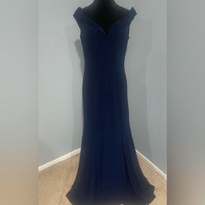 Adrianna Papell navy blue gown size 12